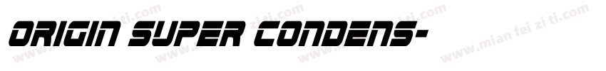 origin super condens字体转换
